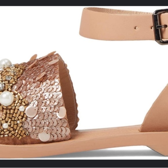 Free People Sun Peaks Embellished Sandals in Sandbar size 41/9 - Picture 7 of 8